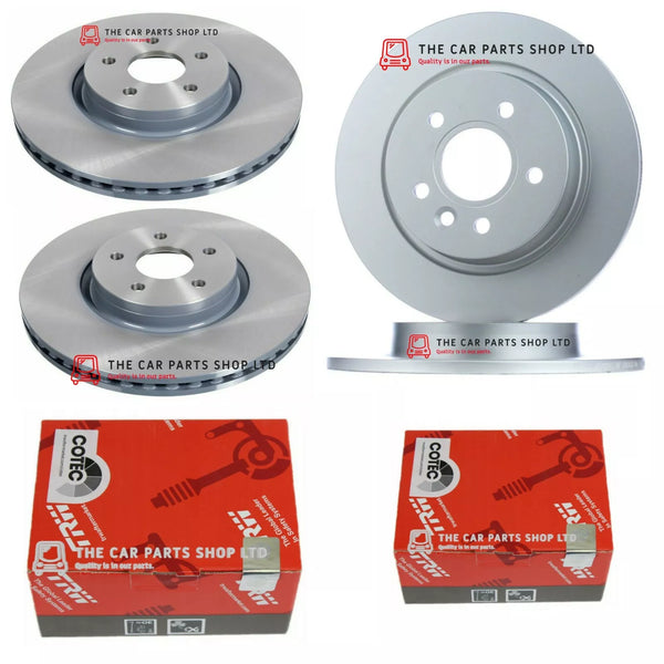 FOR VW CARAVELLE 2.0 TDI 10-15 FRONT & REAR BRAKE DISCS AND TRW PADS NEW