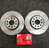 FOR VW PASSAT CC 2.0 TDI MK5 DIMPLED & GROOVED FRONT BRAKE DISCS & BREMBO PADS