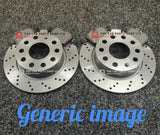 FOR VAUXHALL ASTRA H 2.0T VXR DRILLED REAR DISCS 278MM + REAR PADS NEW