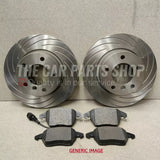FOR AUDI A4 MK3 TDI S-LINE GROOVED DRILLED FRONT DISCS + FRONT PADS SET