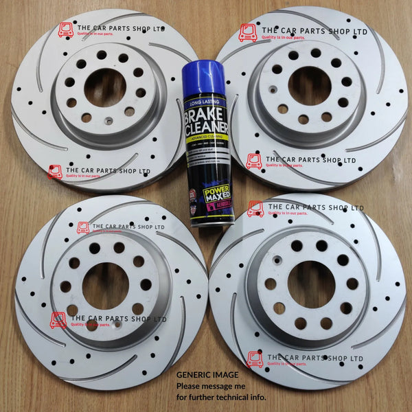 FITS FORD MONDEO MK5 COATED FRONT & REAR DRILLED GROOVED DISCS 300MM & 302MM