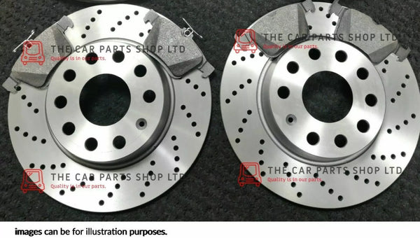 TO FIT SKODA FABIA TDI VRS MK1 FRONT DRILLED DISCS & BRAKE PADS BRAND NEW
