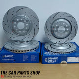 FOR AUDI S3 2.0 8V MK3 2012+ FRONT & REAR DRILLED + GROOVED DISCS PAGID