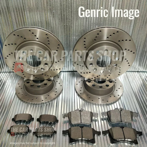 FOR SEAT LEON 1.9 TDI MK1 DRILLED FRONT & REAR BRAKE DISCS & BRAKE PADS