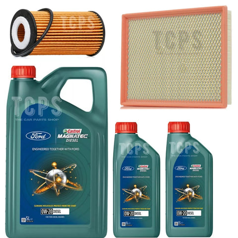FITS FORD FOCUS ACTIVE 1.5 ECOBLUE SERVICE KIT 7L CASTROL 0W20 & AIR OIL PACK