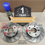 FOR VW GOLF GTD 2.0 TDI MK6 09-12 CROSS DRILLED REAR BRAKE DISCS 253MM DISCS