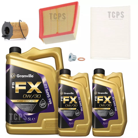 FITS FORD TRANSIT COURIER SPORT 1.5 2014+ SERVICE KIT 7L 0W30 AIR OIL CABIN KIT