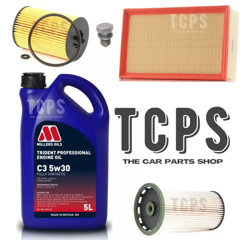 TO FIT VW GOLF 1.6 2.0 TDI MK7 2012+ MILLERS SERVICE KIT AND AIR OIL FUEL FILTER