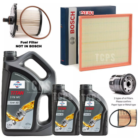 FOR FORD TRANSIT 350 TREND MK7 06-14 BOSCH SERVICE KIT 7L FUCHS + AIR OIL FUEL