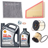 FOR Ford Galaxy 2.0 TDCi 103KW 140HP SERVICE FILTER KIT & 6L SHELL ULTRA AF OIL