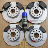FOR VW CADDY MK3 2.0 2004-2012 FRONT AND REAR DISCS AND BRAKE PADS
