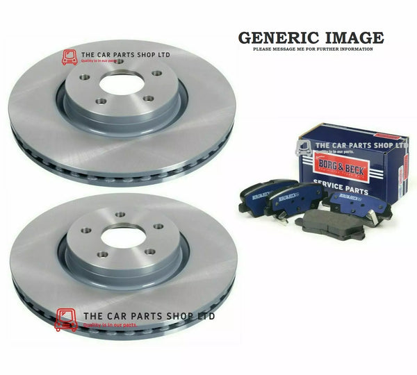FOR SEAT LEON 1.9 TDI MK1 05-13 FRONT BRAKE DISCS AND BORG & BECK PADS