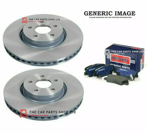 FOR SEAT LEON 1.9 TDI MK1 05-13 FRONT BRAKE DISCS AND BORG & BECK PADS