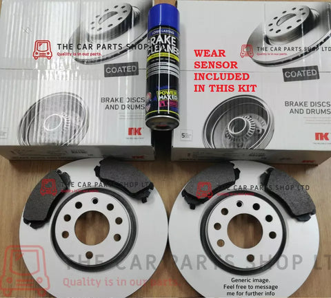 FITS MINI ONE 1.6 R50 2001-2007 NK PREMIUM FRONT BRAKE DISCS + PADS + SENSOR