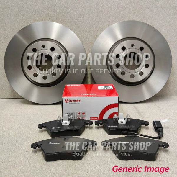 FOR VW GOLF GTD 2.0 TDI MK6 09-12 REAR AXLE BRAKE DISCS PLUS BREMBO PADS KIT