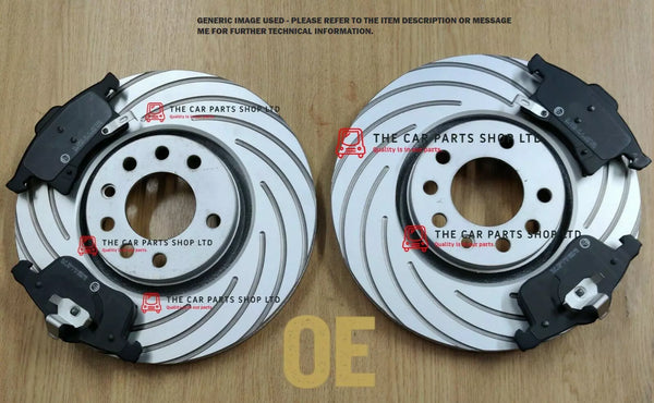 FOR VAUXHALL ASTRA H 2.0T VXR 04-09 GROOVED REAR BRAKE DISCS 278MM & BRAKE PADS