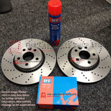 FOR SKODA FABIA VRS DRILLED FRONT DISCS 288MM AND PADS BRAND NEW