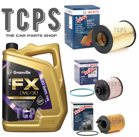 FOR FORD FOCUS 1.5 TDCI 14-19 BOSCH SERVICE KIT 5L 0W30 & AIR OIL FUEL BOSCH
