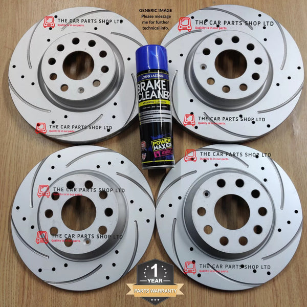 FOR BMW 118D E87 MSPORT COATED DRILLED & GROOVED DISCS ALL ROUND BRAND NEW