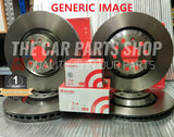 FOR VW CADDY MK3 2.0 2004-2012 FRONT REAR BREMBO BRAKE DISCS AND BREMBO PADS