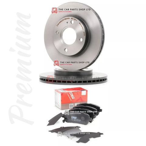 TO FIT FORD FIESTA MK6 1.6 TDCI 12-17 BREMBO FRONT DISCS AND TRW BRAKE PADS