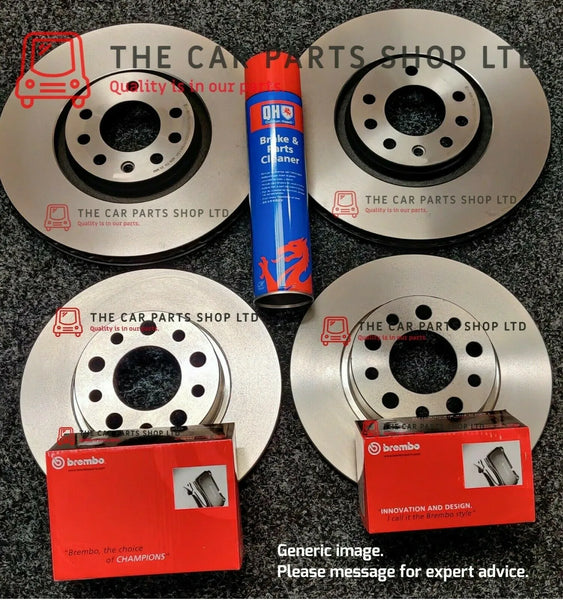FOR VW GOLF R MK7 2013> FRONT REAR BRAKE DISCS AND BREMBO BRAKE PADS BRAND NEW