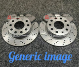 FOR VAUXHALL ASTRA H 2.0T VXR DRILLED REAR DISCS & BRAKE PADS 278MM DISCS