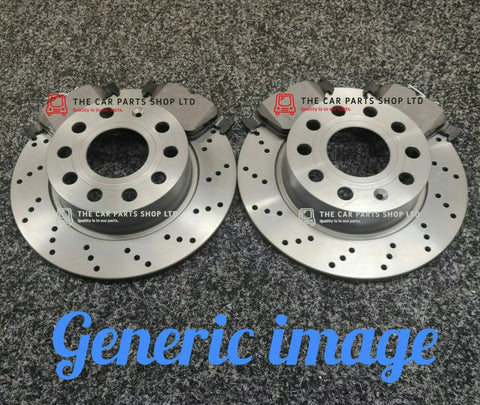 FOR VAUXHALL ASTRA H 2.0T VXR DRILLED REAR DISCS & BRAKE PADS 278MM DISCS