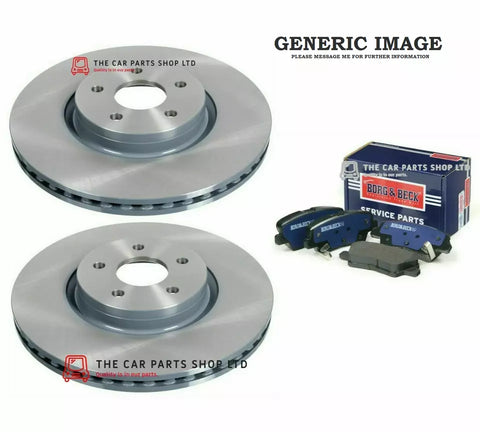 FITS MINI COOPER 1.6 R50 2001-2007 FRONT BRAKE DISCS + BORG & BECK PADS & SENSOR