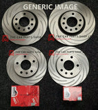 FITS VW PASSAT CC 2.0 TDI 10-14 GROOVED FRONT & REAR DISCS + TRW PADS FRONT REAR