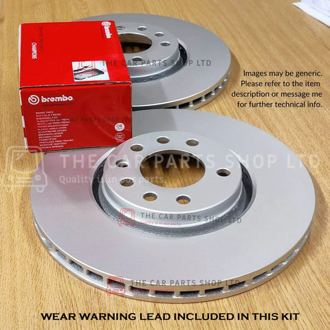 FOR BMW 118D E87 REAR AXLE BRAKE DISCS & BREMBO PADS WITH NEW SENSOR LEAD