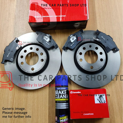 FOR AUDI A4 MK3 TDI S-LINE BREMBO FRONT DISCS AND BREMBO PADS BRAND NEW