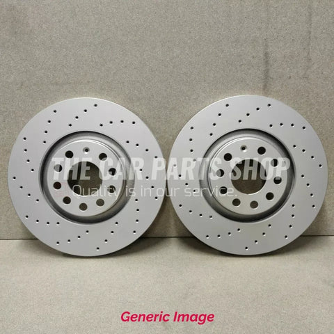 FOR VW GOLF R MK7 2013> FULLY COATED REAR AXLE DRILLED DISCS 310MM