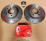 TO FIT AUDI A4 MK3 S-LINE 04-08 DRILLED AND GROOVED FRONT DISCS 288MM & TRW PADS