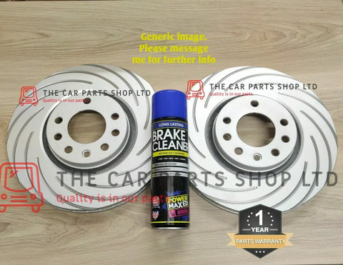 FOR VW GOLF R MK7 2013> COATED REAR GROOVED BRAKE DISCS X 2 OE QUALITY NEW