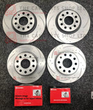 FOR VW GTI PERFORMANCE MK7 BREMBO DIMPLED & GROOVED DISCS & BREMBO PADS NEW