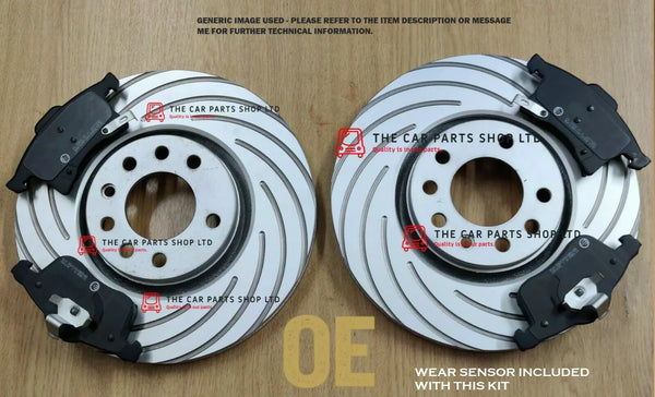 FULL COATED GROOVED REAR DISCS AND PADS TO FIT BMW 118D E87 2.0 (M-SPORT MODEL)