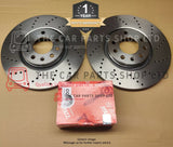 FOR AUDI A4 MK3 2004> DRILLED FRONT BRAKE DISCS 288MM & TRW PADS