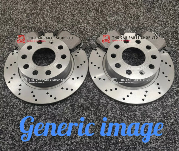 FOR FORD FIESTA MK6 1.6 TDCI 12-17 DRILLED FRONT BRAKE DISCS & BRAKE PADS