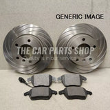 FOR VW GOLF R MK7 2013> FRONT BRAKE DISCS GROOVED WITH NEW PADS 340MM