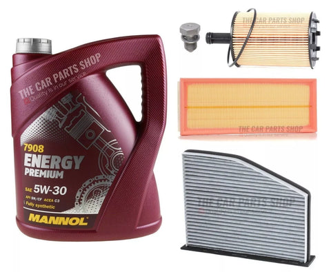 FOR VW GOLF 1.6 DIESEL TDI SERVICE KIT MANNOL ENERGY 5LTR & AIR FUEL OIL