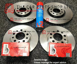 FOR VW GOLF R MK7 2013> FRONT & REAR BRAKE DISCS WITH GENUINE TRW PADS OE PARTS