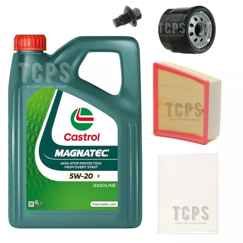 FOR FORD FIESTA 1.1 Ti-VCT MK8 SERVICE KIT 4L CASTROL 5W20 & AIR OIL CABIN KIT