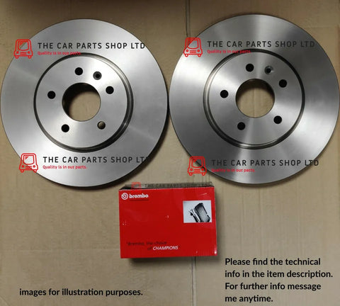 FOR FORD MONDEO 2.0 TDCI MK5 14-18 FRONT BRAKE DISCS 300MM AND BREMBO PADS