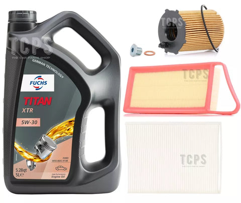FOR FORD FIESTA 1.4 TDCI MK6 SERVICE KIT 5L FUCHS XTR & AIR OIL POLLEN PLUG