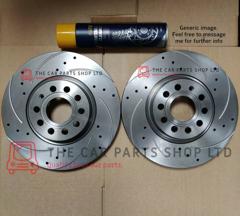 FOR VW GOLF GTD 2.0 TDI MK6 09-12 FRONT DRILLED & GROOVED BRAKE DISCS 312MM