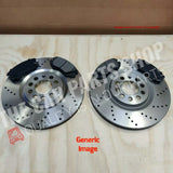 FOR VAUXHALL ASTRA H 2.0T VXR DRILLED FRONT BRAKE DISCS & FRONT PADS