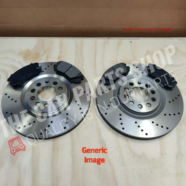 FOR VAUXHALL ASTRA H 2.0T VXR DRILLED FRONT BRAKE DISCS & FRONT PADS