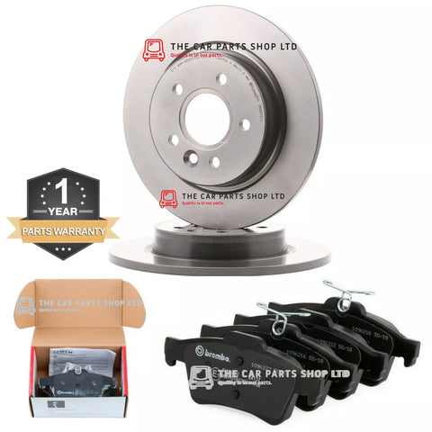FITS FORD FOCUS ST 2.5 MK2 04-08 BREMBO REAR BRAKE DISCS WITH REAR BREMBO PADS