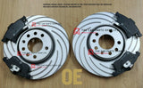 FOR VW GOLF MK5 GTI COATED GROOVED REAR AXLE BRAKE DISCS 282mm AND PADS NEW